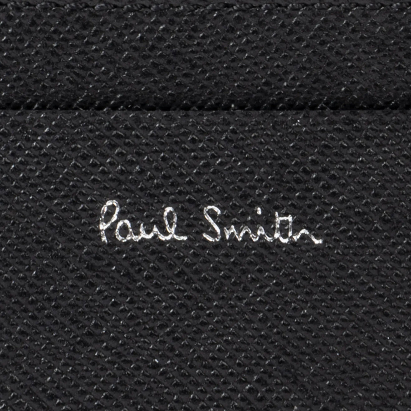 Paul Smith 'Mini Blur' Print Leather Card Holder Black - Parasol Store