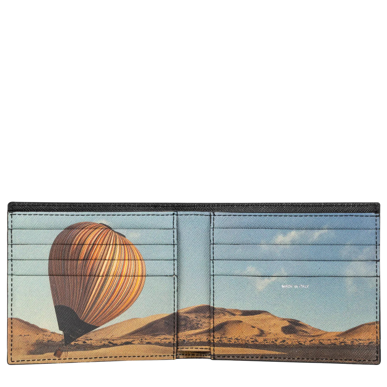 Paul Smith 'Signature Stripe Balloon' Interior Billfold Wallet Black - Parasol Store