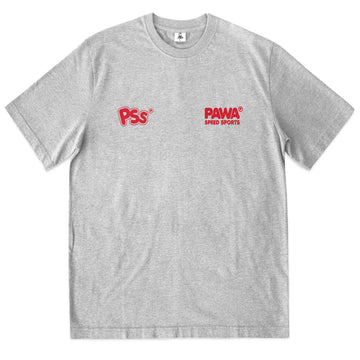 Pawa Sports Burnout T-Shirt Grey Marl - Parasol Store