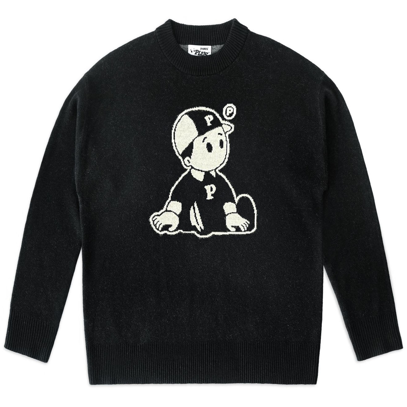 Pawa Sports OG Boy Knit Sweater Black - Parasol Store