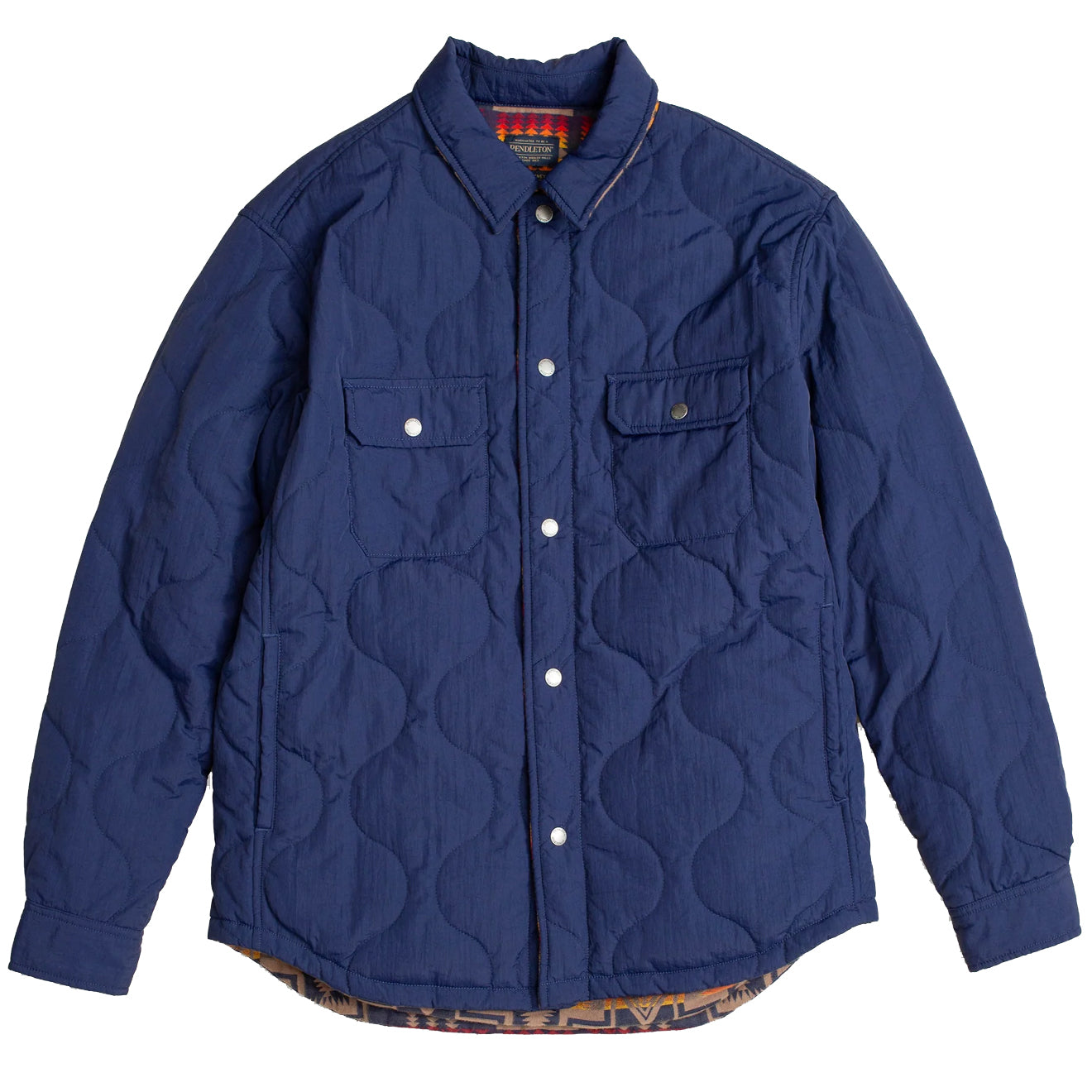 Pendleton Reversible Quilted Overshirt Harding Navy - Parasol Store