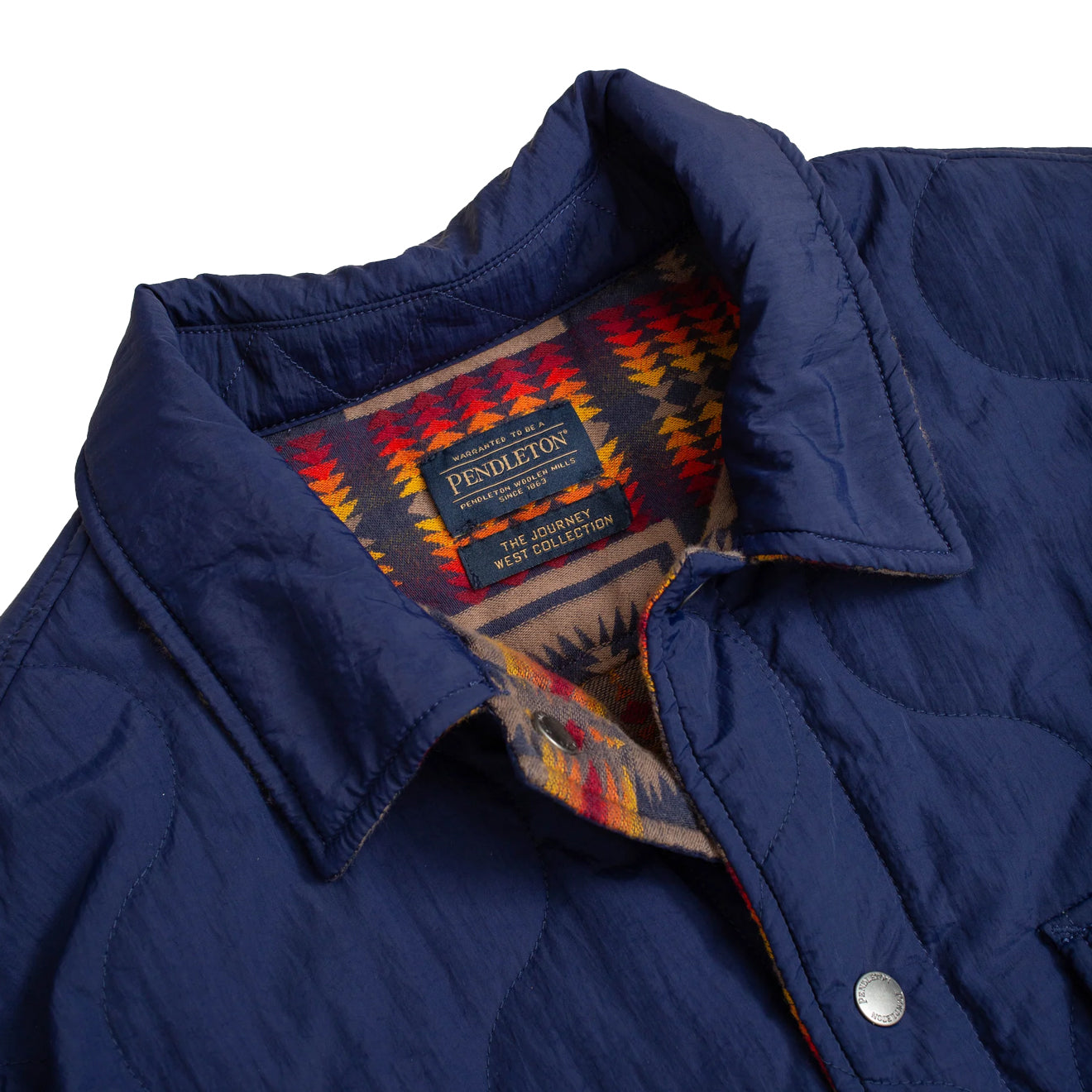 Pendleton Reversible Quilted Overshirt Harding Navy - Parasol Store
