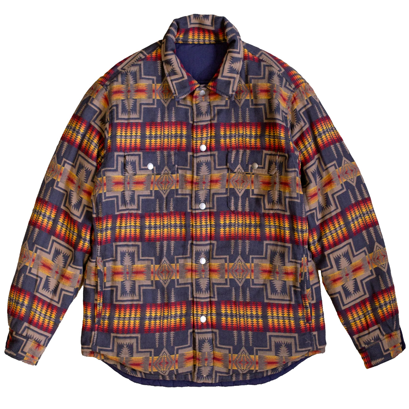 Pendleton Reversible Quilted Overshirt Harding Navy - Parasol Store