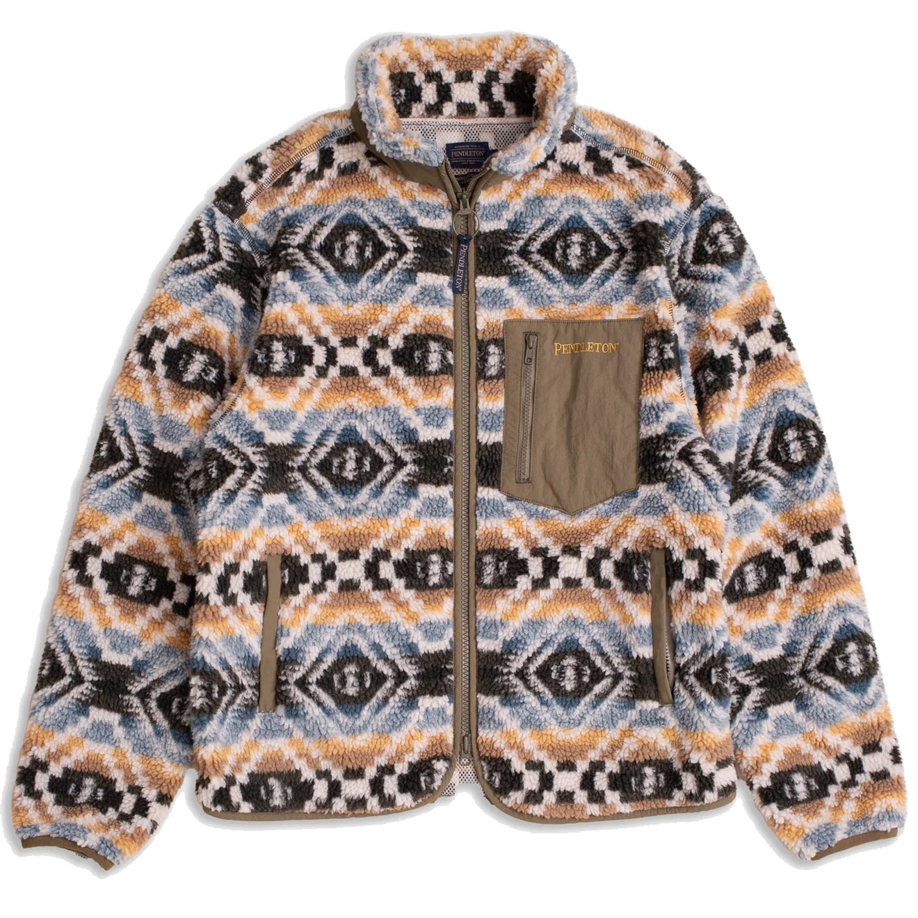 Pendleton Zip Through Fleece Jacket Abiquiu Sky - Parasol Store