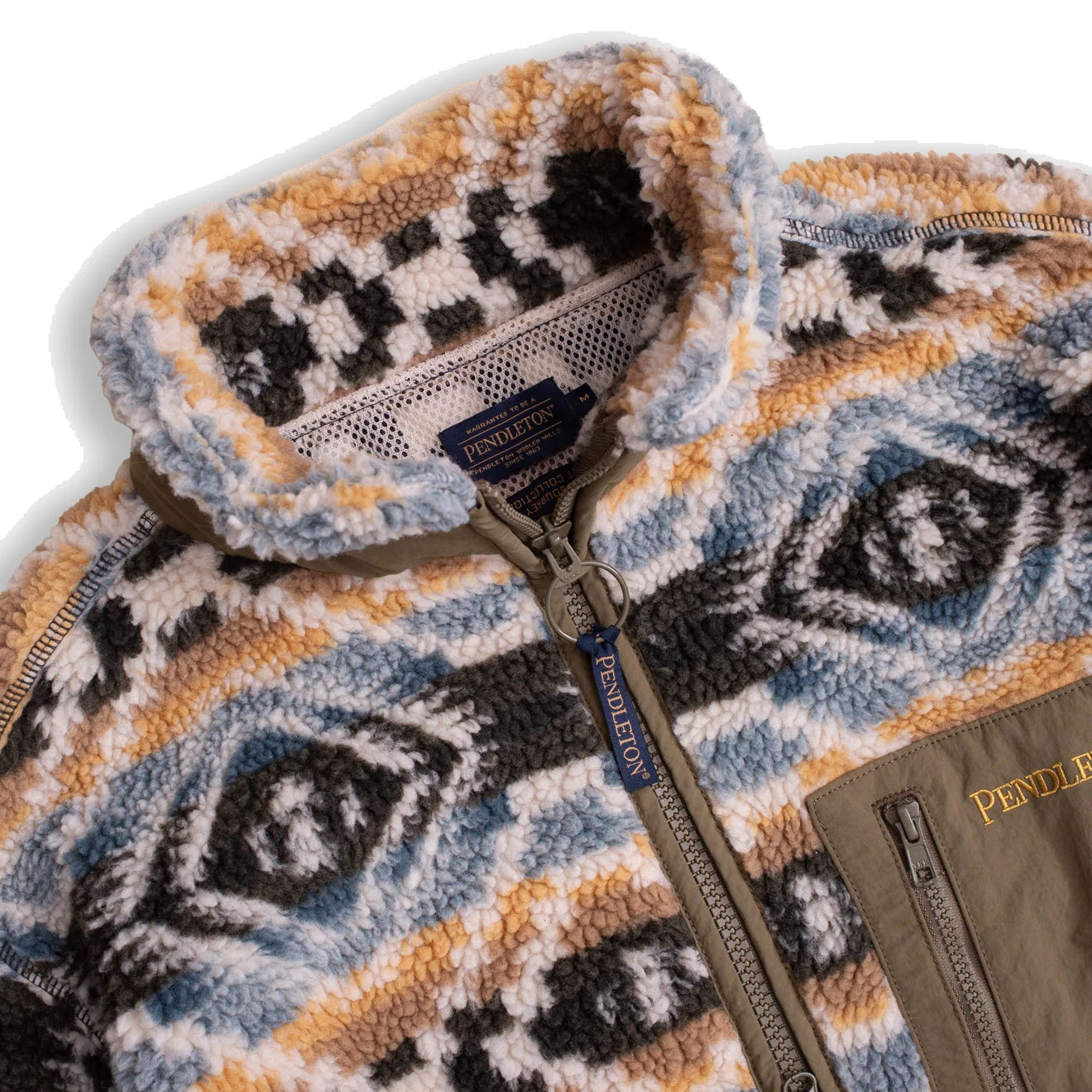 Pendleton Zip Through Fleece Jacket Abiquiu Sky - Parasol Store