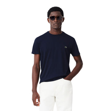 Lacoste Crew Neck Pima Cotton T-Shirt Navy Blue - Parasol Store