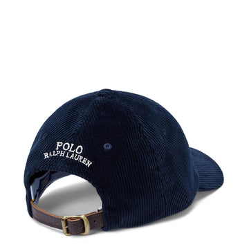 Polo Ralph Lauren Corduroy Ball Cap Aviator Navy - Parasol Store