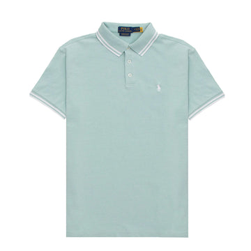 Polo Ralph Lauren Custom Slim Fit Contrast Polo Shirt Celadon / White - Parasol Store