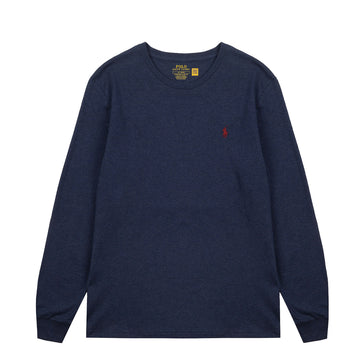 Polo Ralph Lauren Custom Slim Fit Jersey L/S T-Shirt Spring Navy Heather - Parasol Store