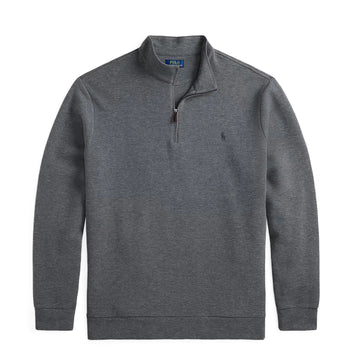 Polo Ralph Lauren Double-Knit Mesh Quarter-Zip Pullover Fortress Grey Heather