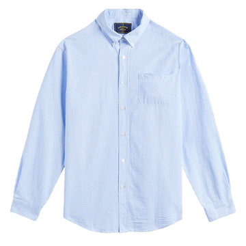 Portuguese Flannel Atlantico Stripe L/S Shirt Blue - Parasol Store