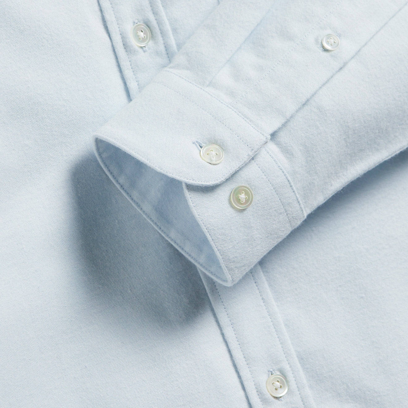 Portuguese Flannel Brushed Oxford Shirt Light Blue - Parasol Store