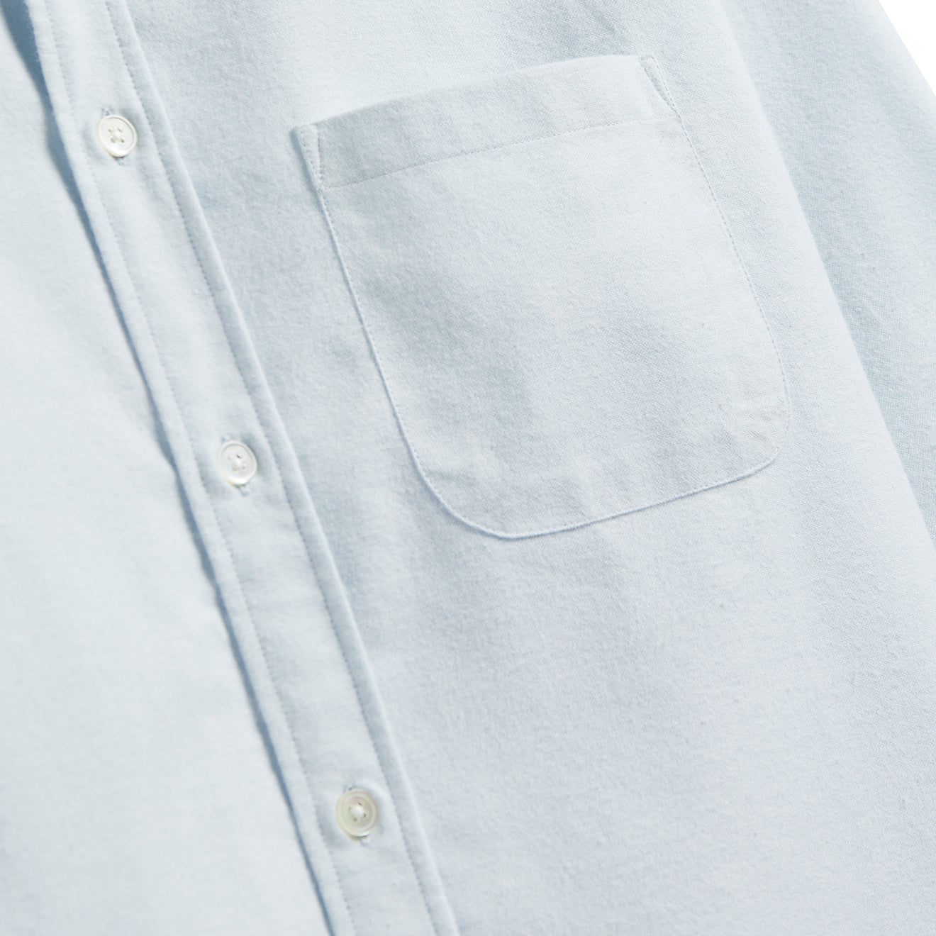 Portuguese Flannel Brushed Oxford Shirt Light Blue - Parasol Store