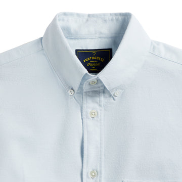 Portuguese Flannel Brushed Oxford Shirt Light Blue - Parasol Store