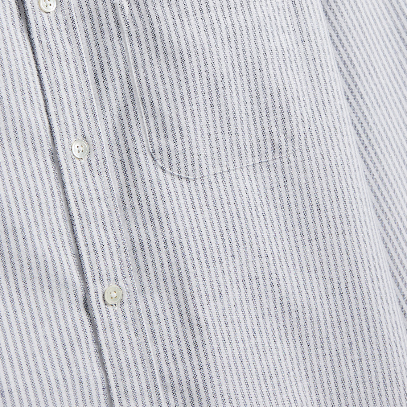 Portuguese Flannel Brushed Oxford Stripe Shirt Blue - Parasol Store