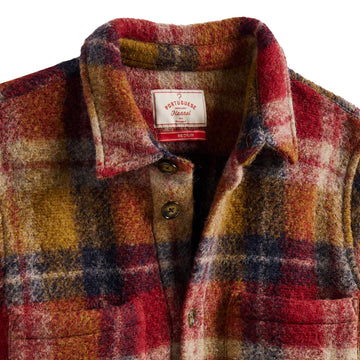 Portuguese Flannel Parker Overshirt Bordeaux - Parasol Store