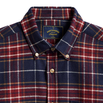 Portuguese Flannel Station Shirt Blue / Red - Parasol Store