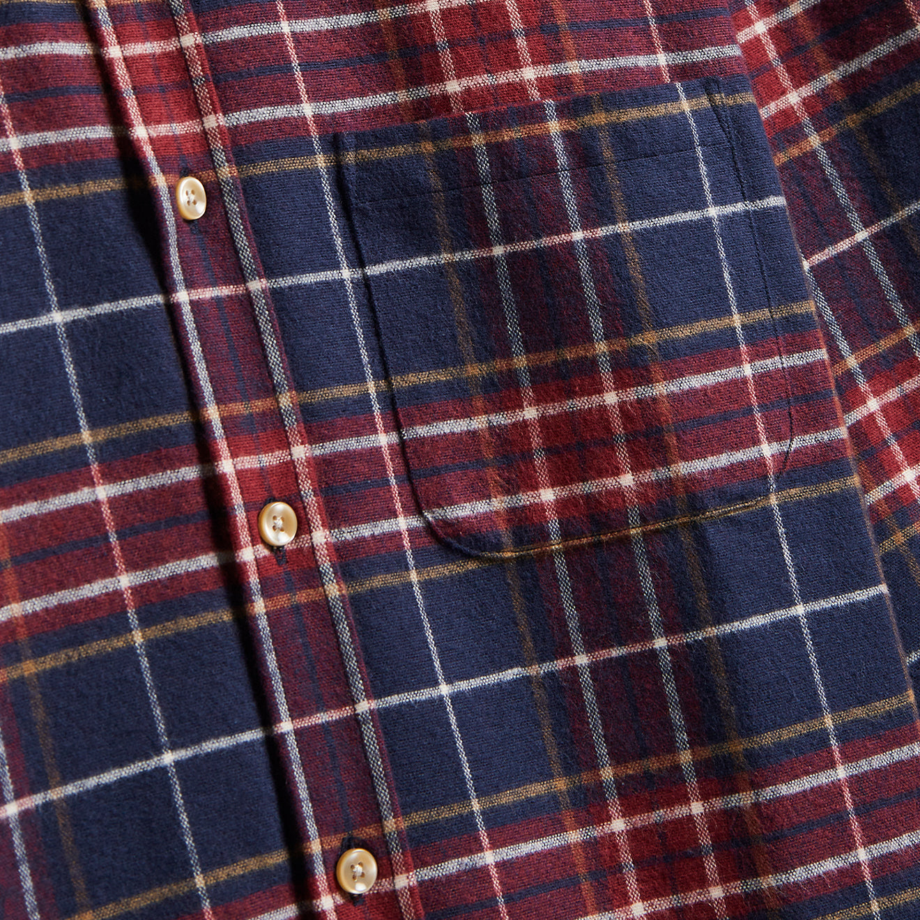 Portuguese Flannel Station Shirt Blue / Red - Parasol Store