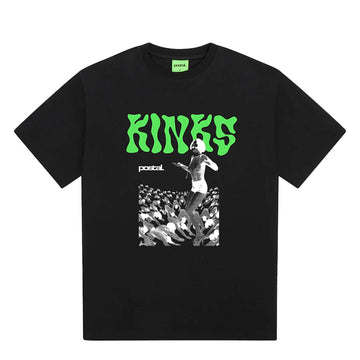 Postal Kinks Print Tee Black - Parasol Store