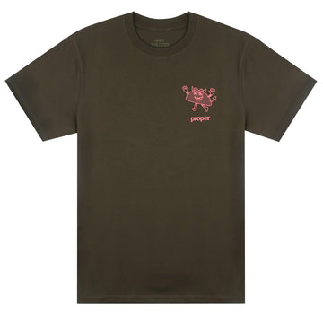 Proper Pizza T-Shirt - Military Green Proper