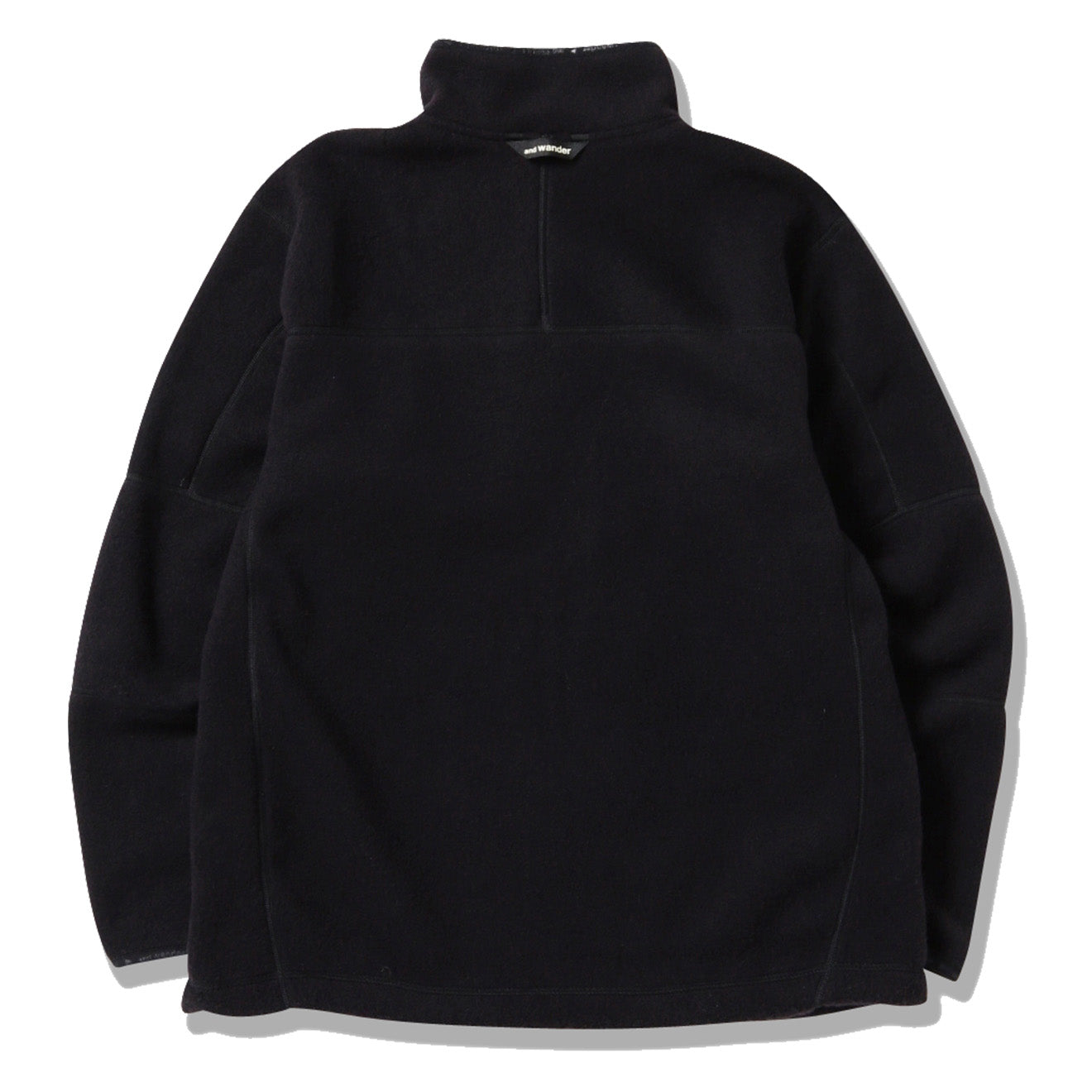 And Wander Wool Fleece Pullover Black And Wander