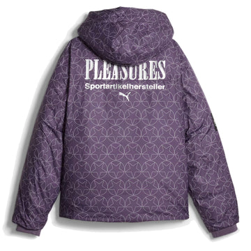 Puma Puma X Pleasures Womens Puffer Jacket Purple Charcoal Puma