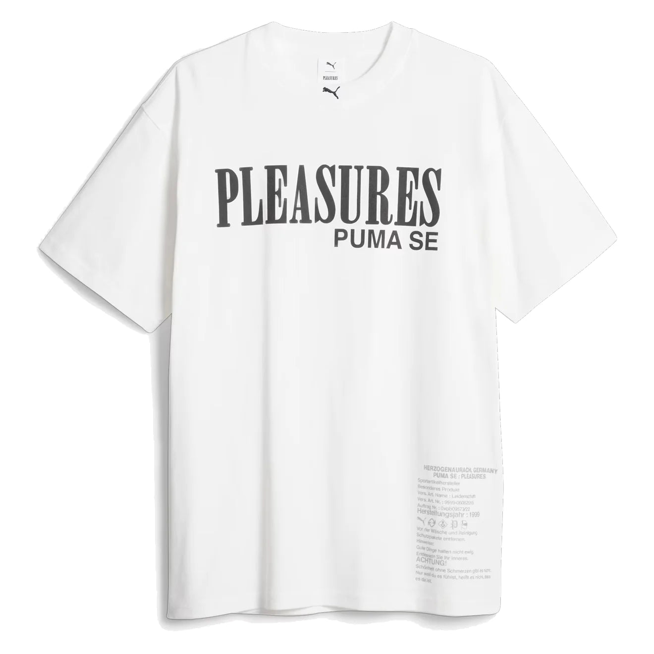 Puma Puma X Pleasures Womens Typo Tee Puma White - Parasol Store