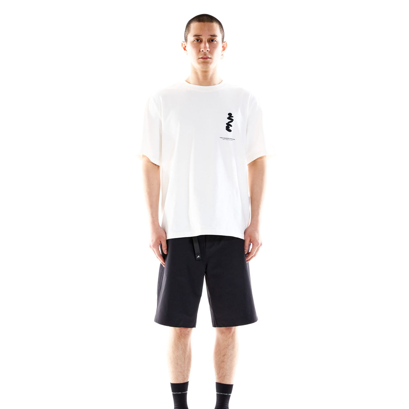 Purple Mountain Observatory Boulders S/S Tee White - Parasol Store