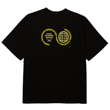 Purple Mountain Observatory Globe S/S Tee Black - Parasol Store
