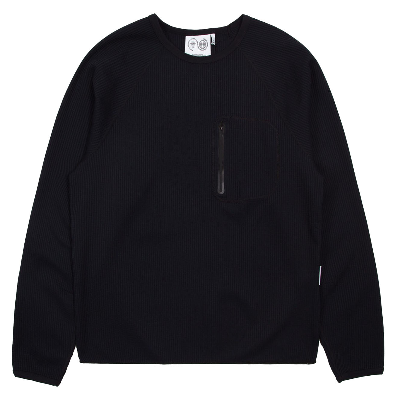 Purple Mountain Observatory Waffle L/S Tee Black - Parasol Store