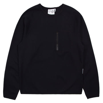 Purple Mountain Observatory Waffle L/S Tee Black - Parasol Store