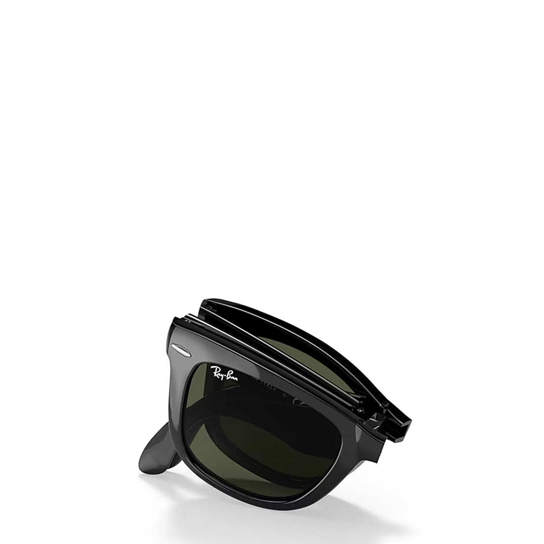 Ray-Ban RB4105 601 501 Wayfarer Folding Classic Sunglasses Polished Black