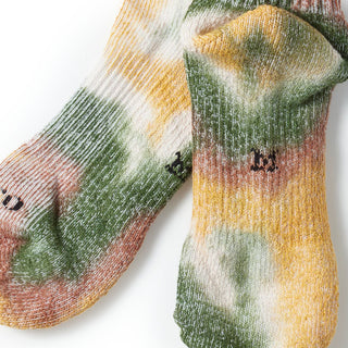 Rototo Tie-Dye Sock Green / Gold / Brown - Parasol Store