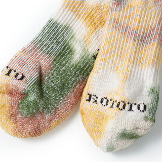Rototo Tie-Dye Sock Green / Gold / Brown - Parasol Store