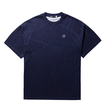 ST95 Lugano Map SS T-Shirt Navy - Parasol Store