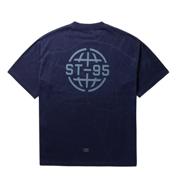 ST95 Lugano Map SS T-Shirt Navy - Parasol Store