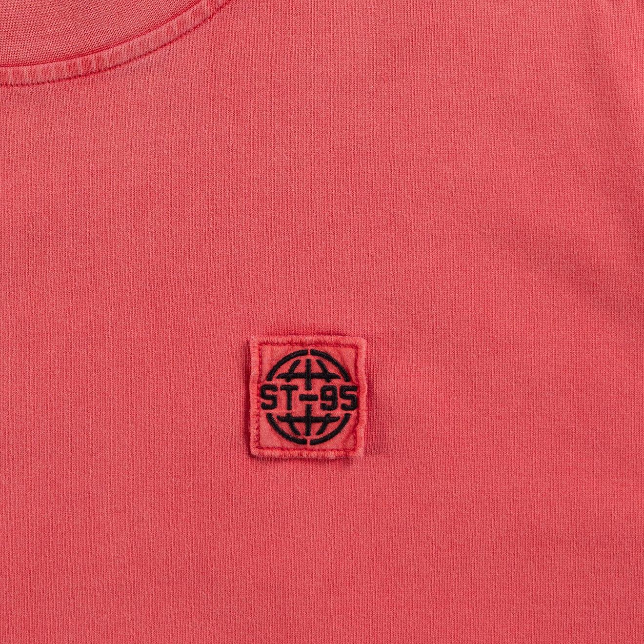 ST95 Urano Patch Oversized SS T-shirt Washed Red - Parasol Store