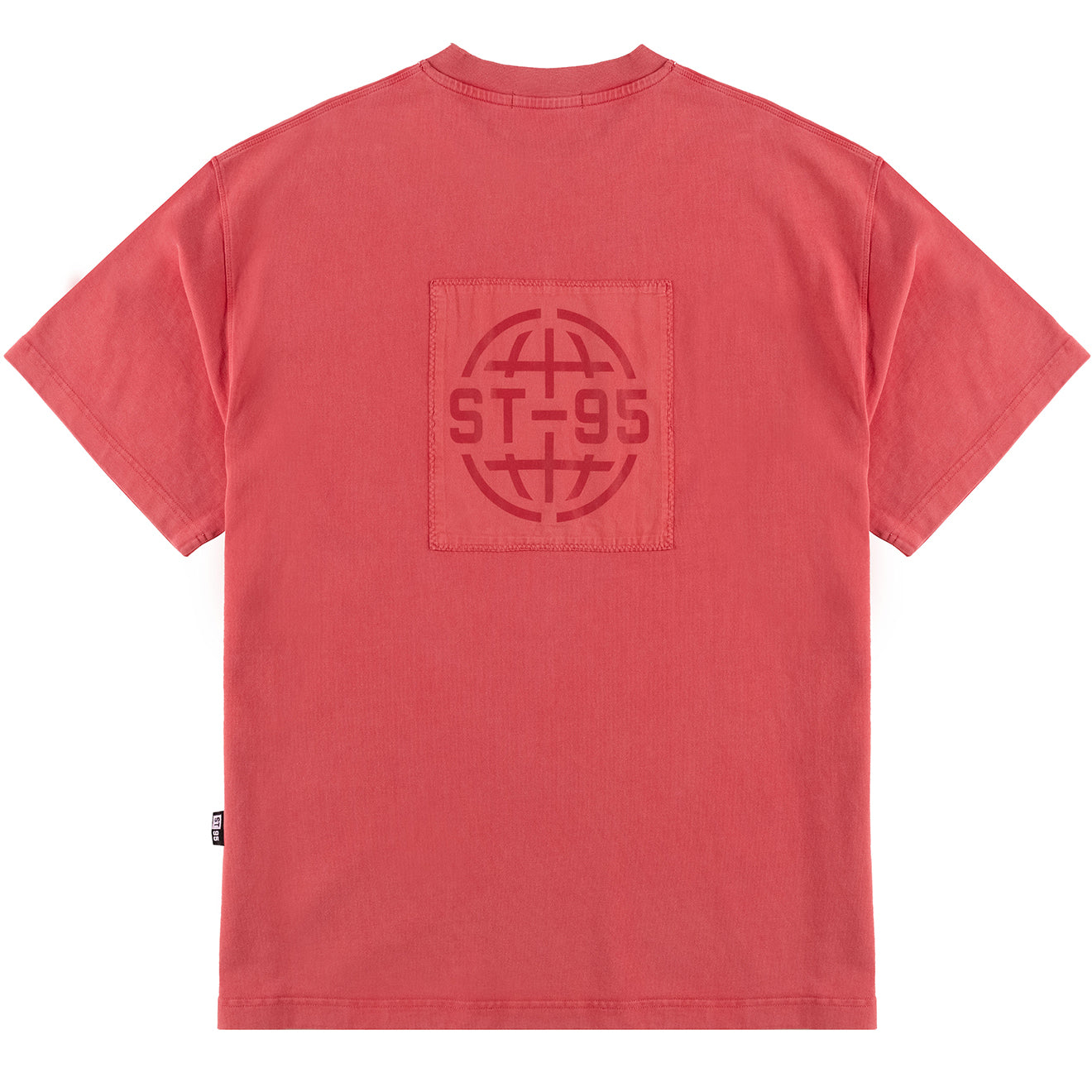 ST95 Urano Patch Oversized SS T-shirt Washed Red - Parasol Store