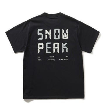 Snow Peak Back Printed Logo T-Shirt Black - Parasol Store