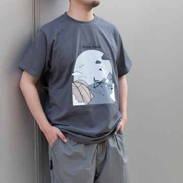 Snow Peak Camping Graphic T-Shirt Grey - Parasol Store