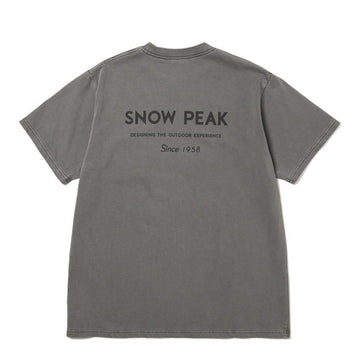 Snow Peak Garment Dyed T-Shirt Charcoal - Parasol Store