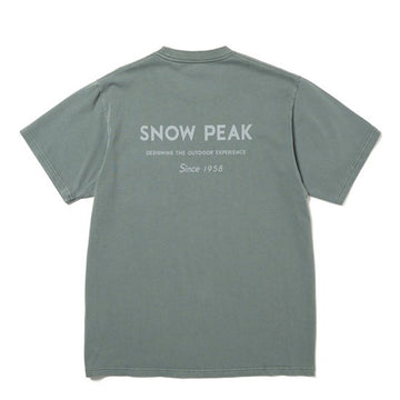 Snow Peak Garment Dyed T-Shirt Dark Green - Parasol Store