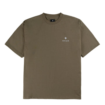 Snow Peak Logo T-Shirt Khaki - Parasol Store