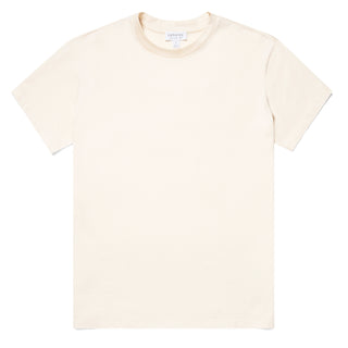 Sunspel Womens Boy-Fit Crew Neck T-Shirt Undyed Sunspel