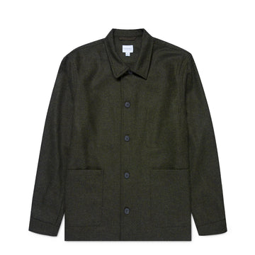 Sunspel British Wool Twin Pocket Jacket Drill Green - Parasol Store