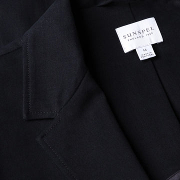 Sunspel Brushed Cotton Blazer Navy - Parasol Store