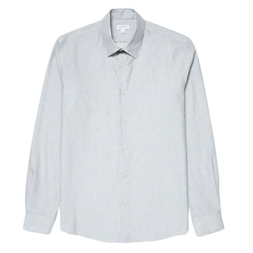 Sunspel Cotton Cashmere Shirt Light Blue / White - Parasol Store