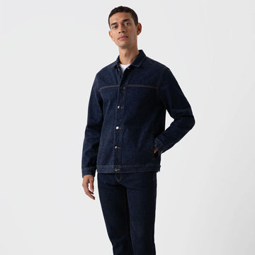 Sunspel Denim Jacket Denim Rinse Wash - Parasol Store