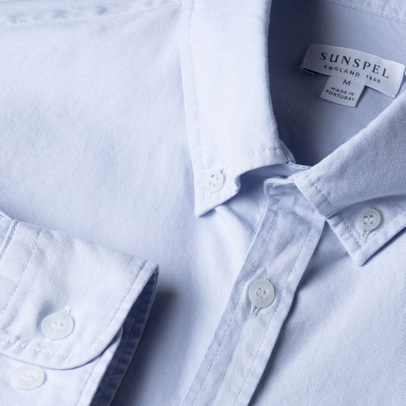 Sunspel L/S Oxford Shirt Light Blue - Parasol Store