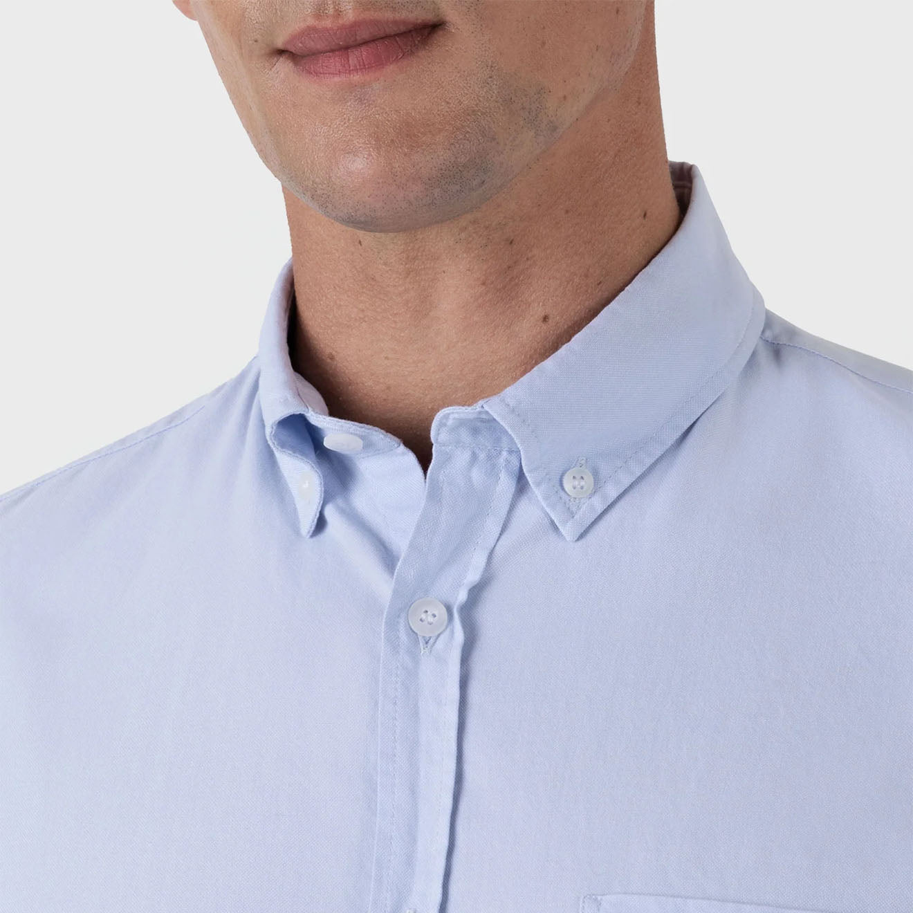 Sunspel L/S Oxford Shirt Light Blue - Parasol Store